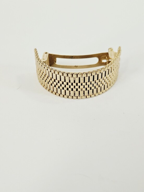 Kirks Folly Accessories - Vintage Kirks Folly Gold Tone Metal Woven Mesh Domed Textured Hair Clip Barrette
